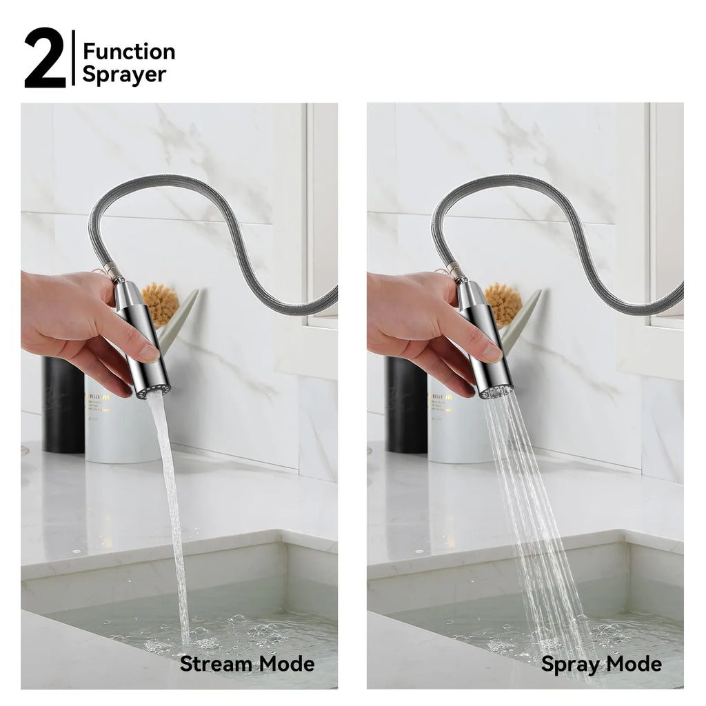 Knurled Pull-Down Kitchen Faucet – Dual-Function Spray – KFB1058