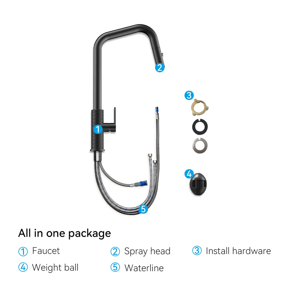 Knurled Pull-Down Kitchen Faucet – Dual-Function Spray – KFB1058C