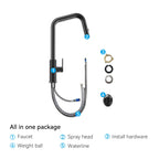 Knurled Pull-Down Kitchen Faucet – Dual-Function Spray – KFB1058C