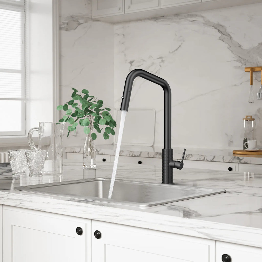 Knurled Pull-Down Kitchen Faucet – Dual-Function Spray – KFB1058C