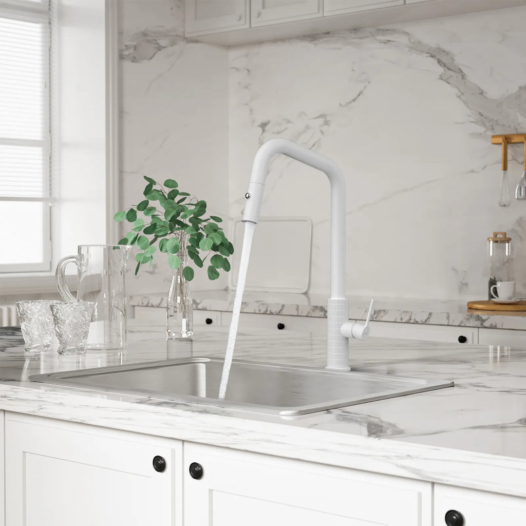 Knurled Pull-Down Kitchen Faucet – Dual-Function Spray – KFB1058C