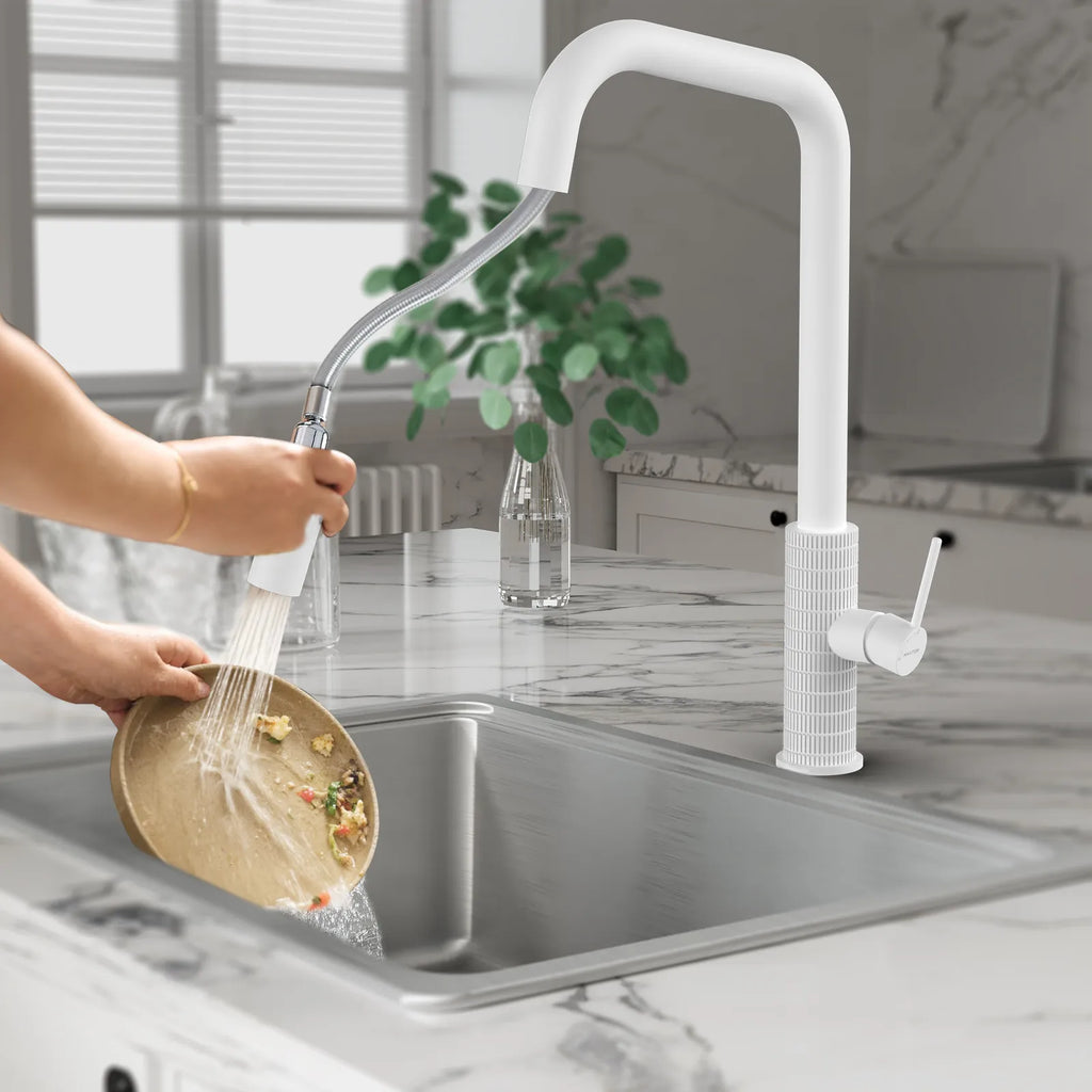 Knurled Pull-Down Kitchen Faucet – Dual-Function Spray – KFB1058C