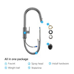 Knurled Pull-Down Kitchen Faucet – Dual-Function Spray – KFB1058