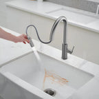 Knurled Pull-Down Kitchen Faucet – Dual-Function Spray – KFB1058