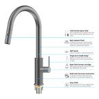 Knurled Pull-Down Kitchen Faucet – Dual-Function Spray – KFB1058