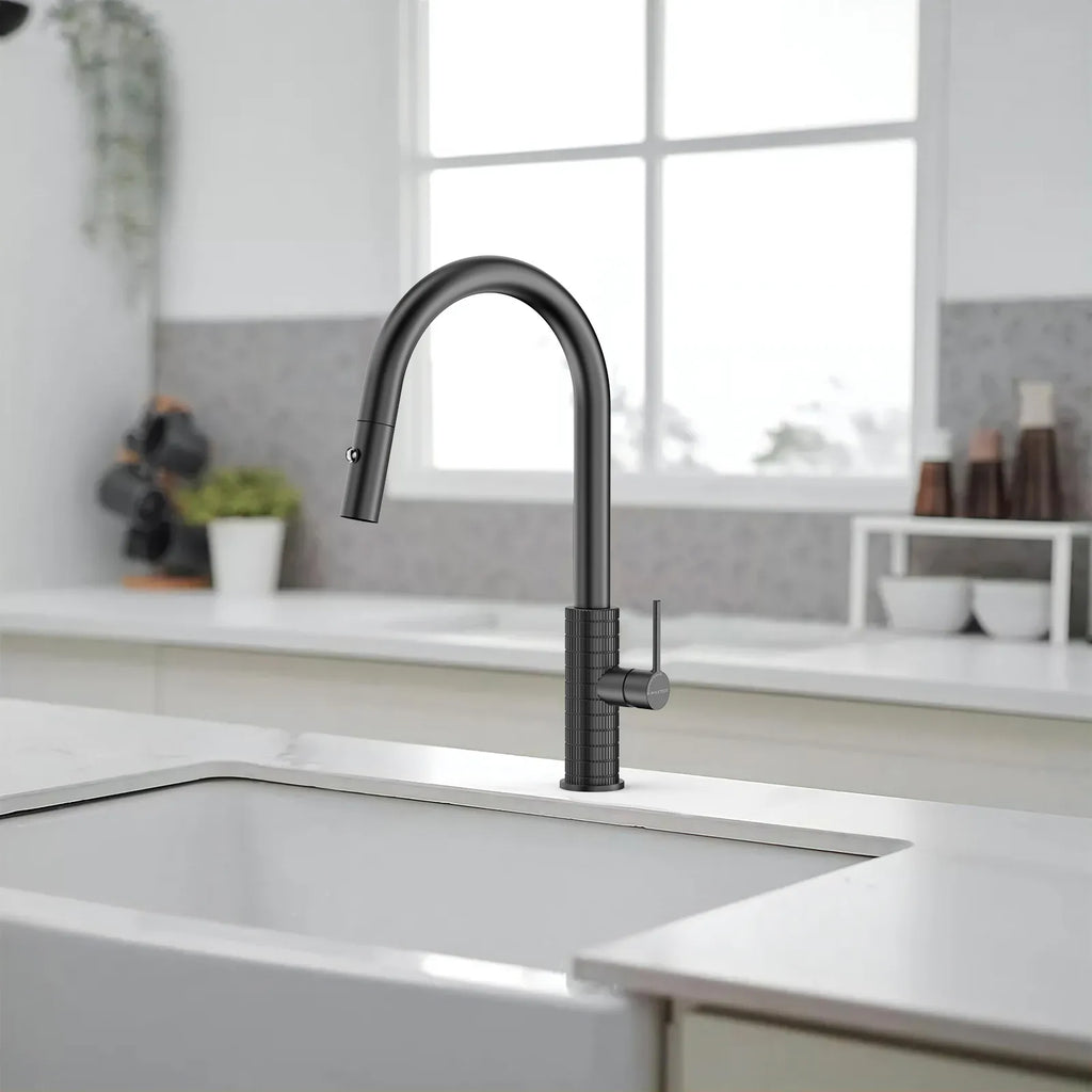 Knurled Pull-Down Kitchen Faucet – Dual-Function Spray – KFB1058
