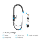 Knurled Pull-Down Kitchen Faucet – Dual-Function Spray – KFB1058