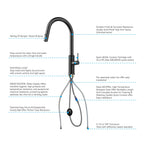 Knurled Pull-Down Kitchen Faucet – Dual-Function Spray – KFB1058