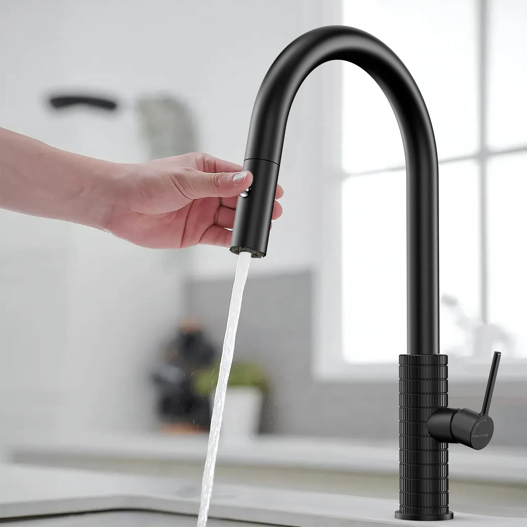Knurled Pull-Down Kitchen Faucet – Dual-Function Spray – KFB1058
