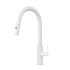 Knurled Pull-Down Kitchen Faucet – Dual-Function Spray – KFB1058 Matte White