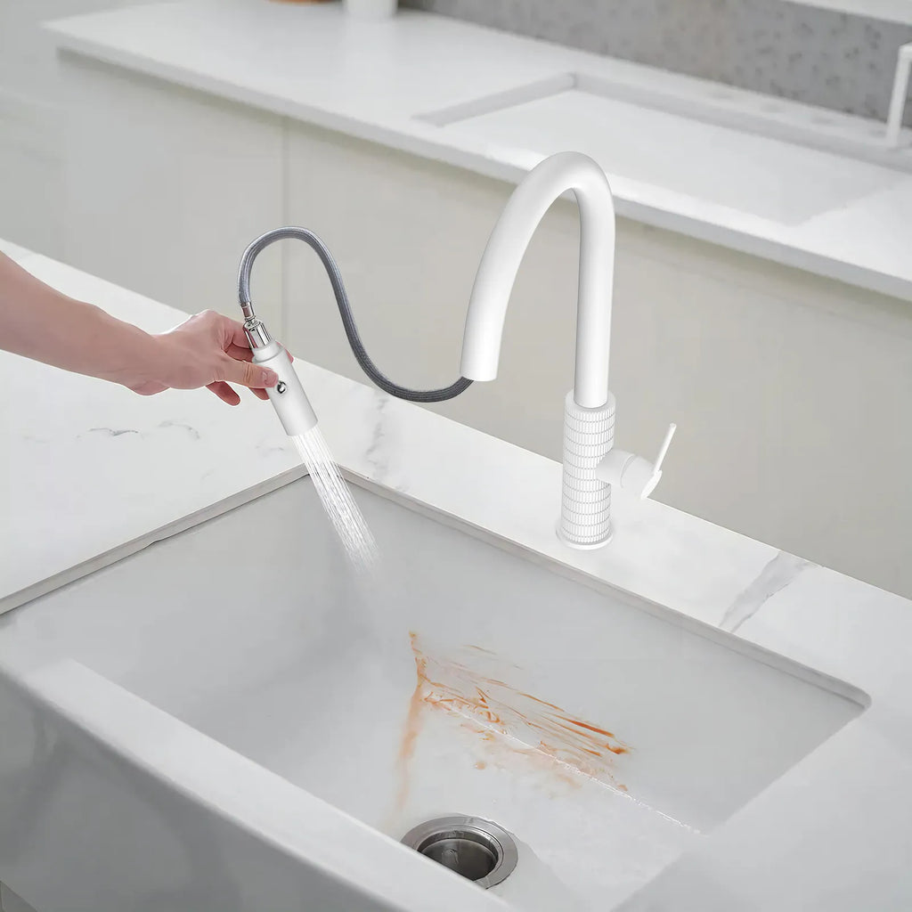Knurled Pull-Down Kitchen Faucet – Dual-Function Spray – KFB1058