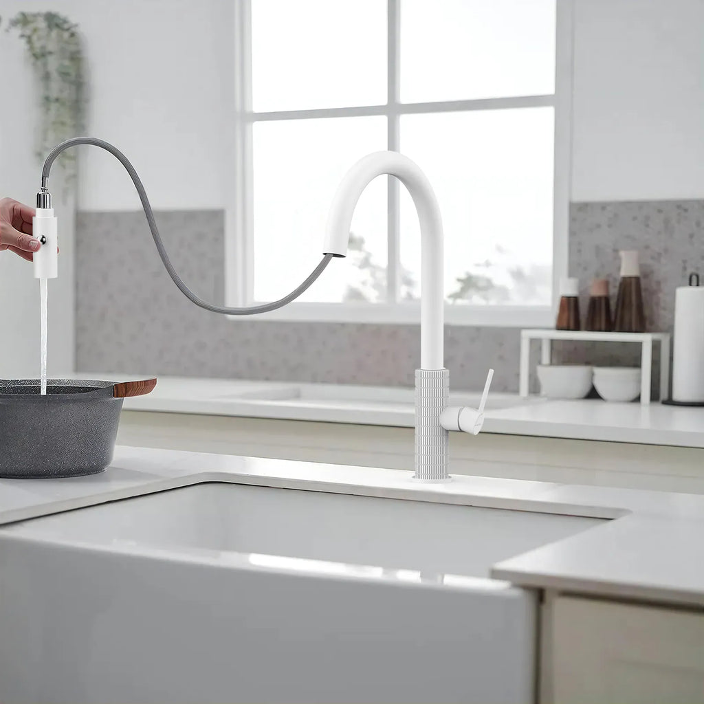 Knurled Pull-Down Kitchen Faucet – Dual-Function Spray – KFB1058