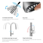 High-Arc Solid Brass Pull-Down Kitchen Faucet – Dual-Function Spray – KFB1059