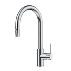High-Arc Solid Brass Pull-Down Kitchen Faucet – Dual-Function Spray – KFB1059 Chrome