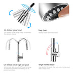 High-Arc Solid Brass Pull-Down Kitchen Faucet – Dual-Function Spray – KFB1059