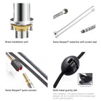 High-Arc Solid Brass Pull-Down Kitchen Faucet – Dual-Function Spray – KFB1059