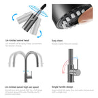 High-Arc Solid Brass Pull-Down Kitchen Faucet – Dual-Function Spray – KFB1059