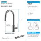 High-Arc Solid Brass Pull-Down Kitchen Faucet – Dual-Function Spray – KFB1059
