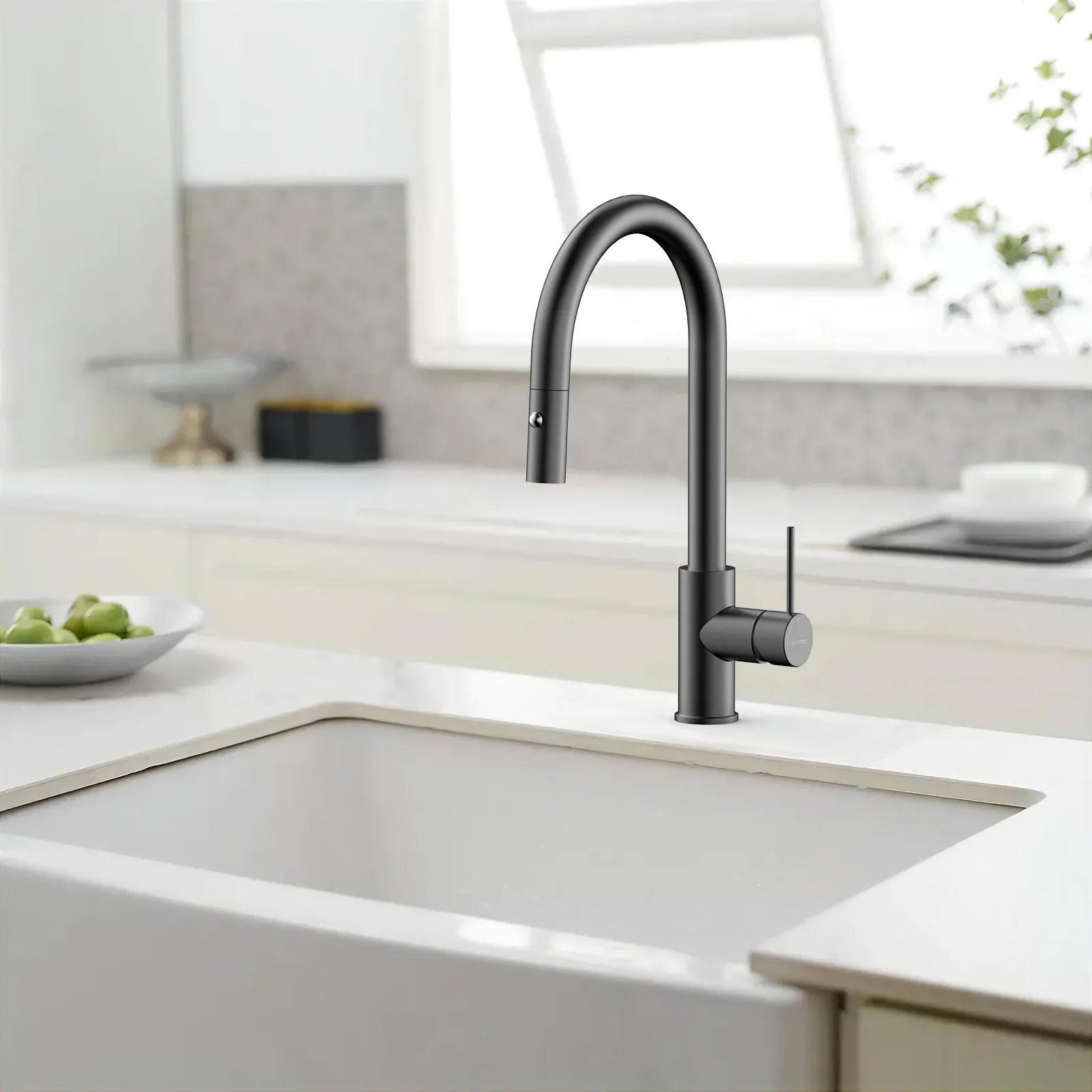 High-Arc Solid Brass Pull-Down Kitchen Faucet – Dual-Function Spray – KFB1059