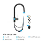 High-Arc Solid Brass Pull-Down Kitchen Faucet – Dual-Function Spray – KFB1059