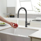 High-Arc Solid Brass Pull-Down Kitchen Faucet – Dual-Function Spray – KFB1059