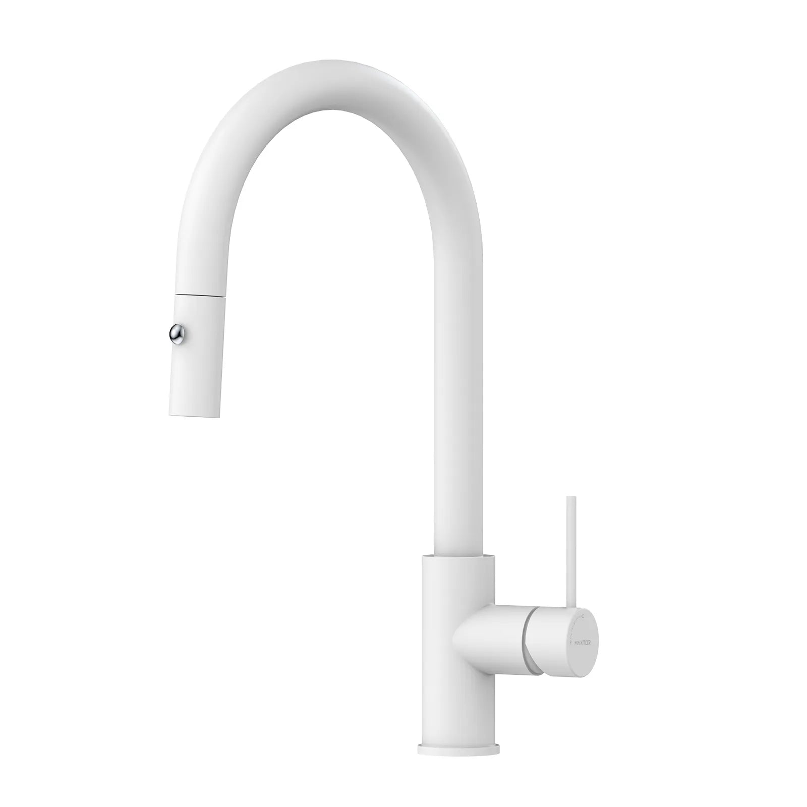 High-Arc Solid Brass Pull-Down Kitchen Faucet – Dual-Function Spray – KFB1059 Matte White