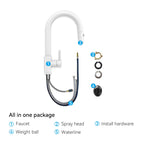 High-Arc Solid Brass Pull-Down Kitchen Faucet – Dual-Function Spray – KFB1059