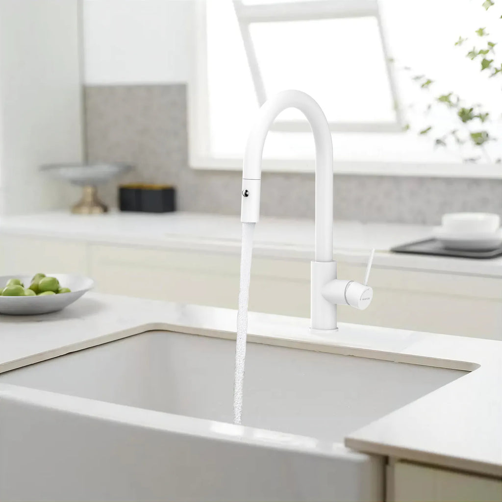High-Arc Solid Brass Pull-Down Kitchen Faucet – Dual-Function Spray – KFB1059