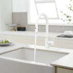 High-Arc Solid Brass Pull-Down Kitchen Faucet – Dual-Function Spray – KFB1059