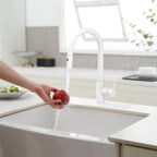 High-Arc Solid Brass Pull-Down Kitchen Faucet – Dual-Function Spray – KFB1059