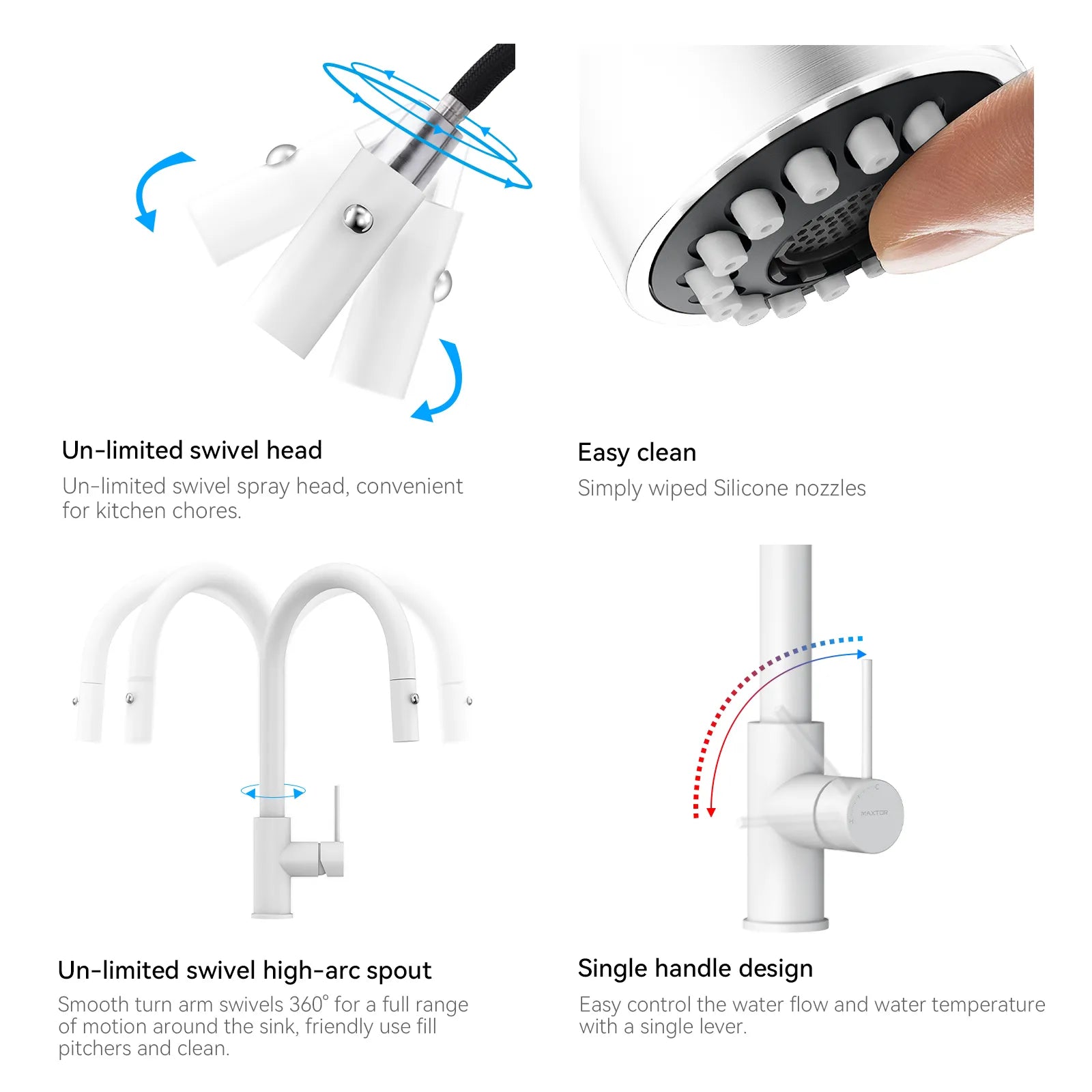 High-Arc Solid Brass Pull-Down Kitchen Faucet – Dual-Function Spray – KFB1059