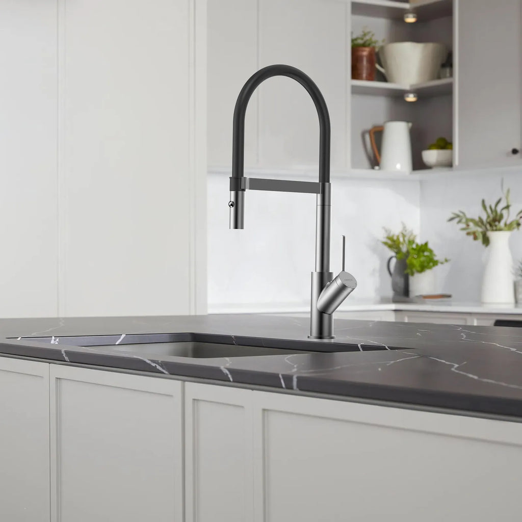 High-Arc Pull-Down Kitchen Faucet – 360° Swivel Spot-Free Finish – KFB1072