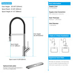 High-Arc Pull-Down Kitchen Faucet – 360° Swivel Spot-Free Finish – KFB1072