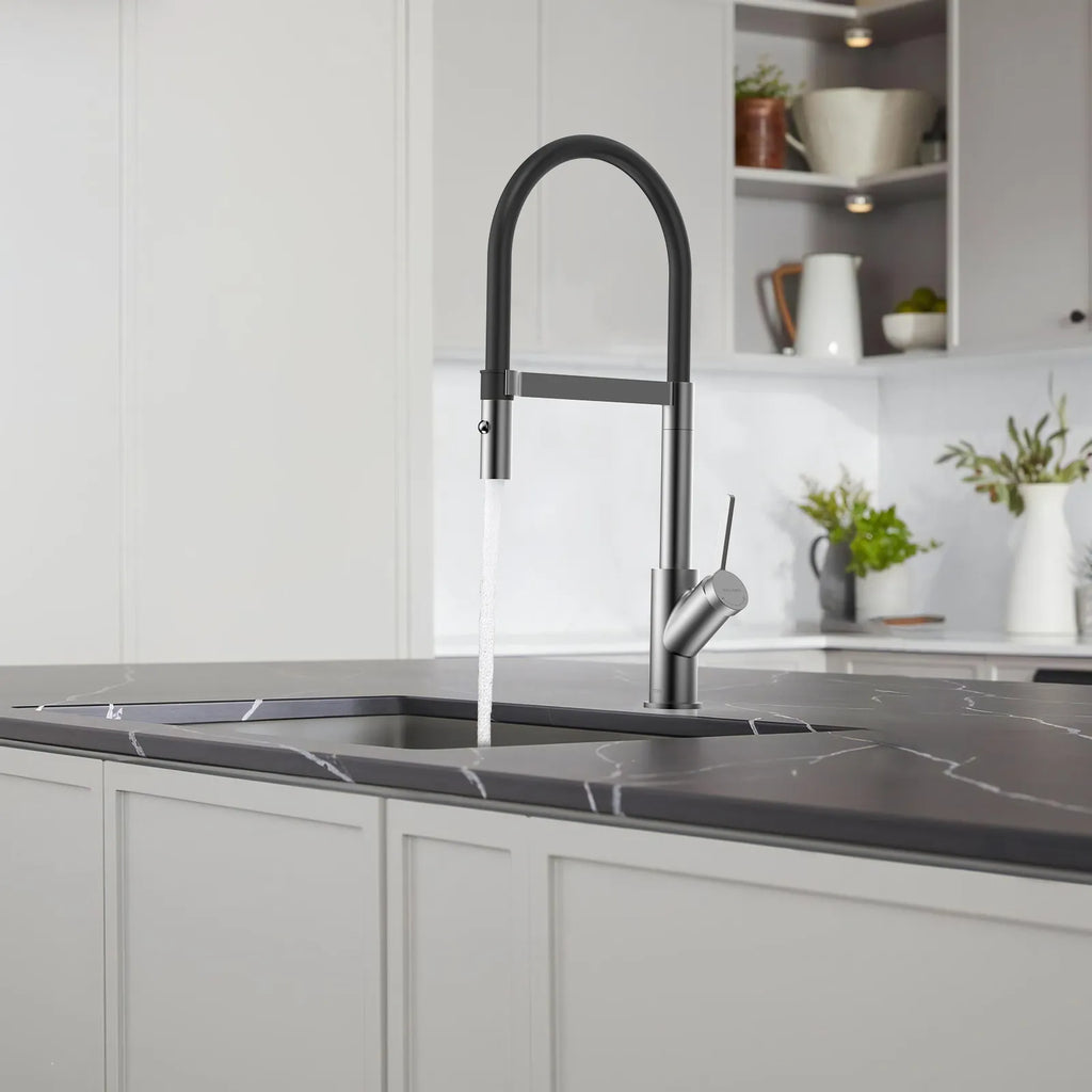 High-Arc Pull-Down Kitchen Faucet – 360° Swivel Spot-Free Finish – KFB1072