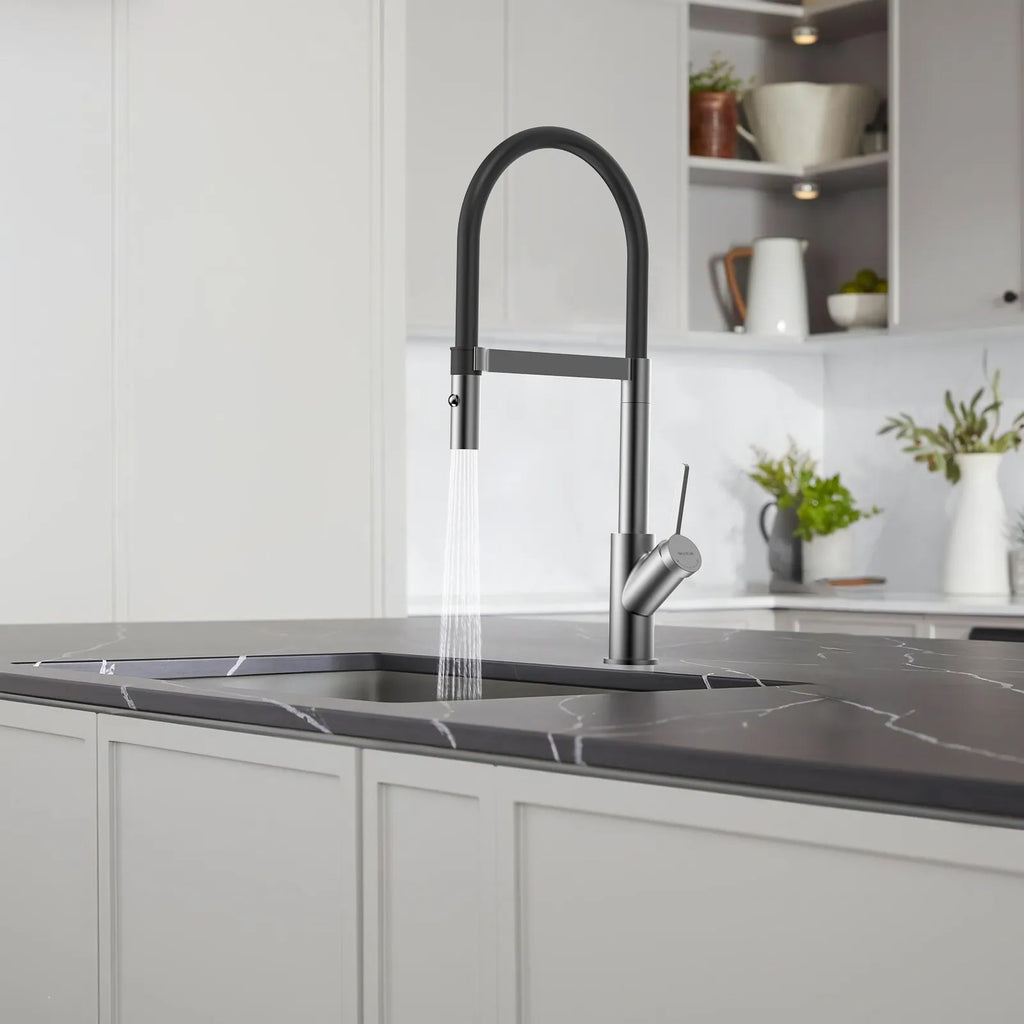 High-Arc Pull-Down Kitchen Faucet – 360° Swivel Spot-Free Finish – KFB1072