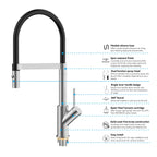 High-Arc Pull-Down Kitchen Faucet – 360° Swivel Spot-Free Finish – KFB1072