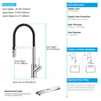 High-Arc Pull-Down Kitchen Faucet – 360° Swivel Spot-Free Finish – KFB1072