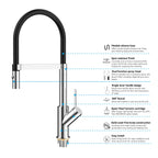 High-Arc Pull-Down Kitchen Faucet – 360° Swivel Spot-Free Finish – KFB1072