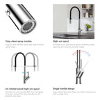High-Arc Pull-Down Kitchen Faucet – 360° Swivel Spot-Free Finish – KFB1072