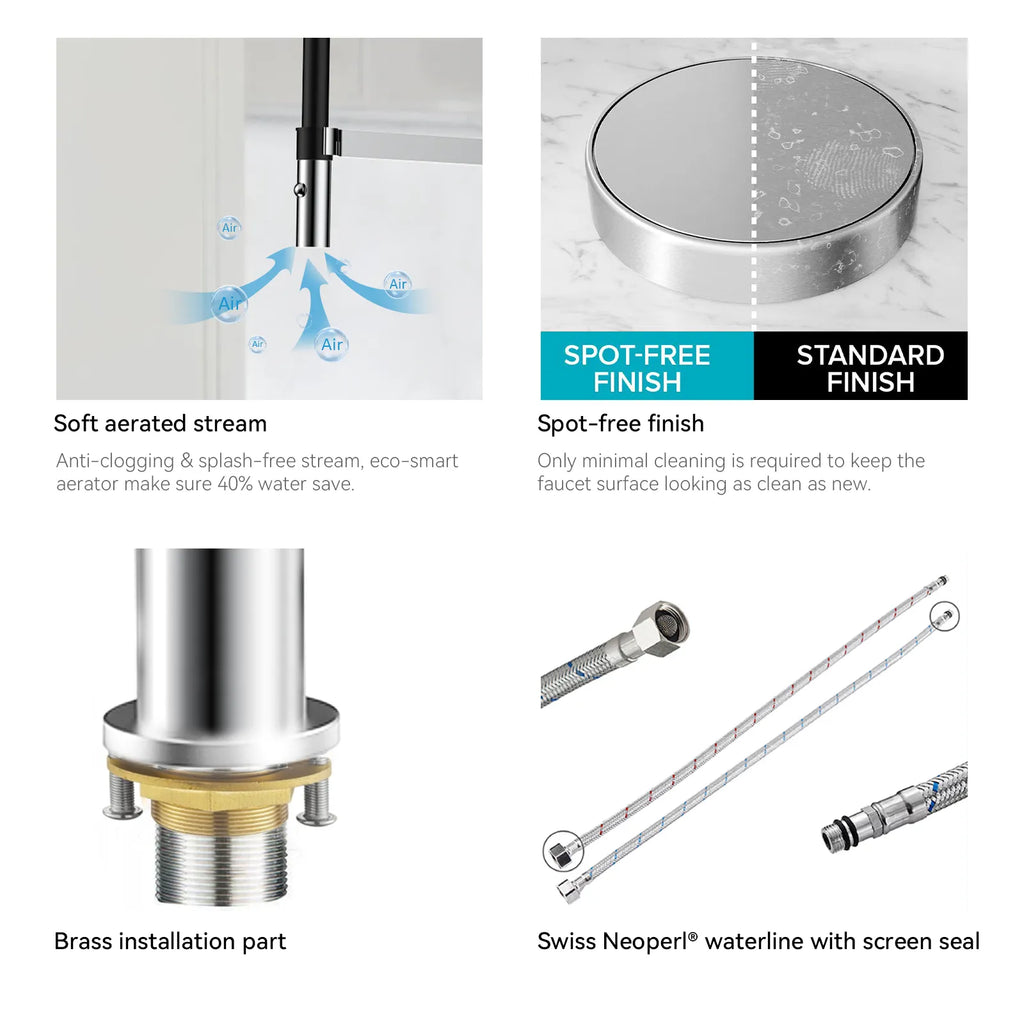 High-Arc Pull-Down Kitchen Faucet – 360° Swivel Spot-Free Finish – KFB1072