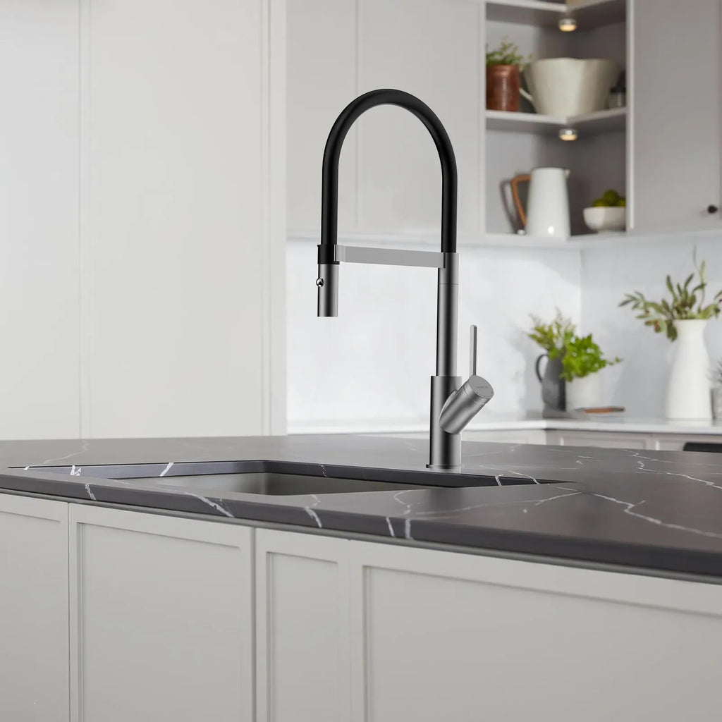 High-Arc Pull-Down Kitchen Faucet – 360° Swivel Spot-Free Finish – KFB1072