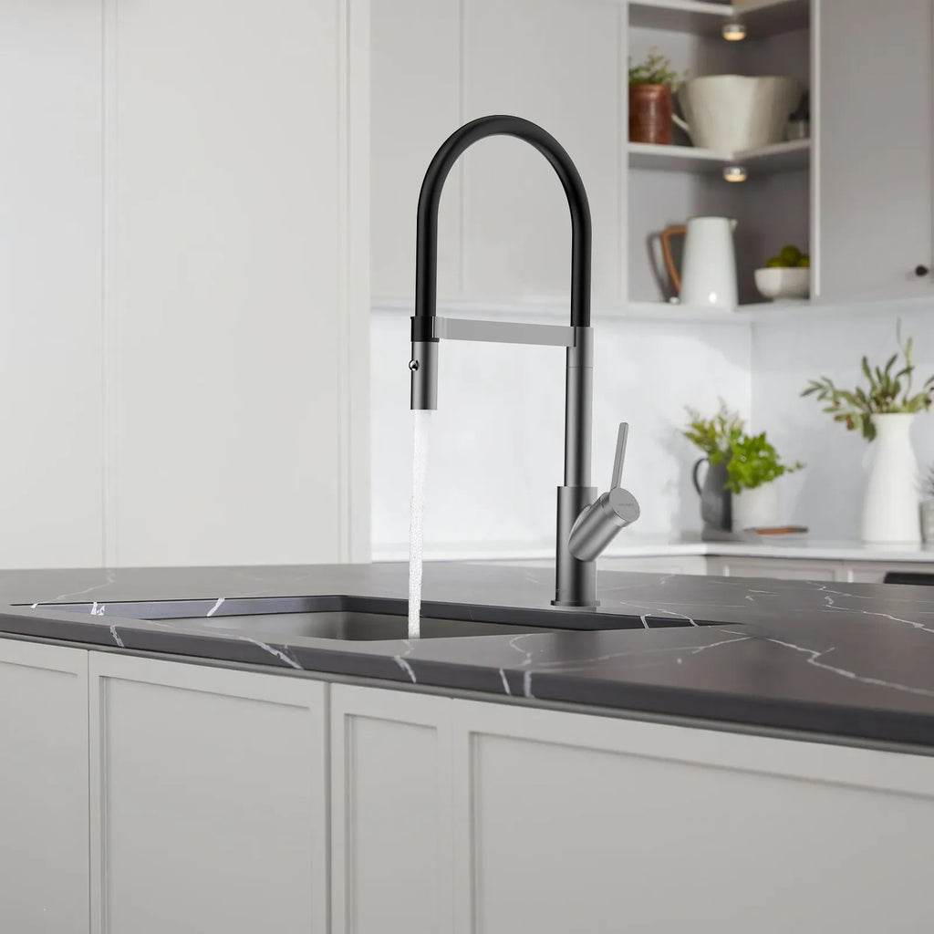 High-Arc Pull-Down Kitchen Faucet – 360° Swivel Spot-Free Finish – KFB1072