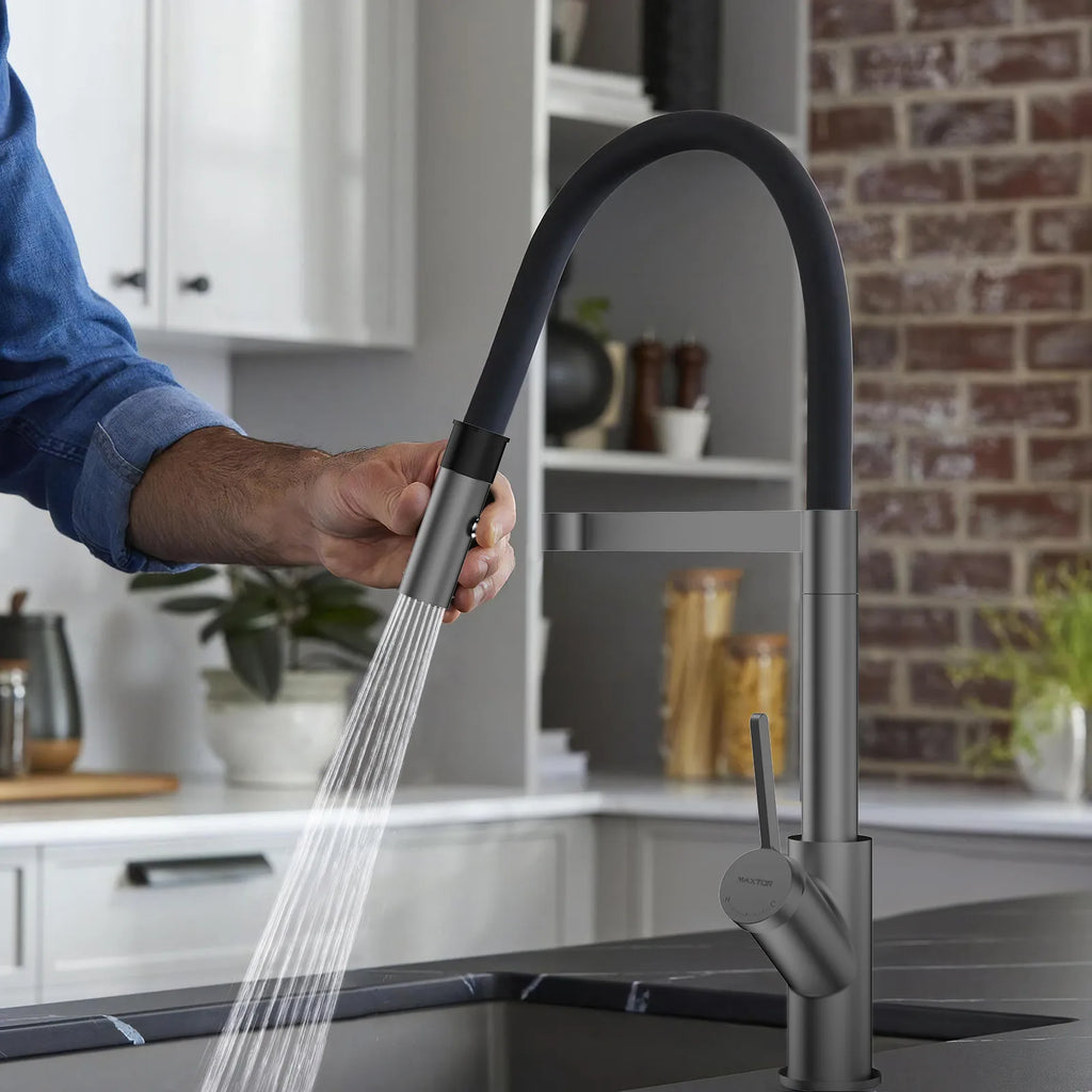 High-Arc Pull-Down Kitchen Faucet – 360° Swivel Spot-Free Finish – KFB1072