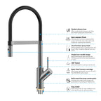 High-Arc Pull-Down Kitchen Faucet – 360° Swivel Spot-Free Finish – KFB1072
