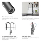 High-Arc Pull-Down Kitchen Faucet – 360° Swivel Spot-Free Finish – KFB1072