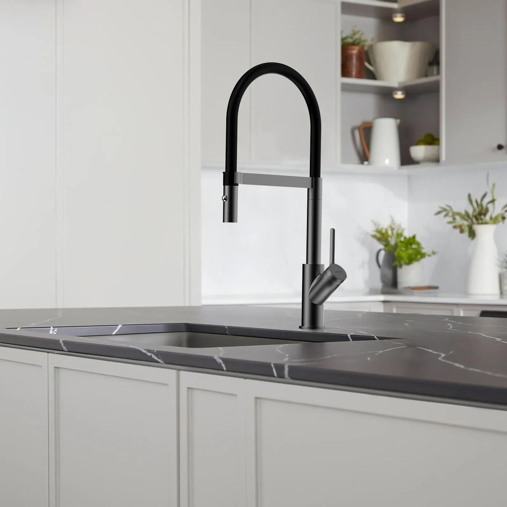 High-Arc Pull-Down Kitchen Faucet – 360° Swivel Spot-Free Finish – KFB1072