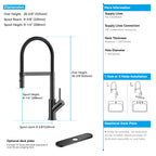 High-Arc Pull-Down Kitchen Faucet – 360° Swivel Spot-Free Finish – KFB1072