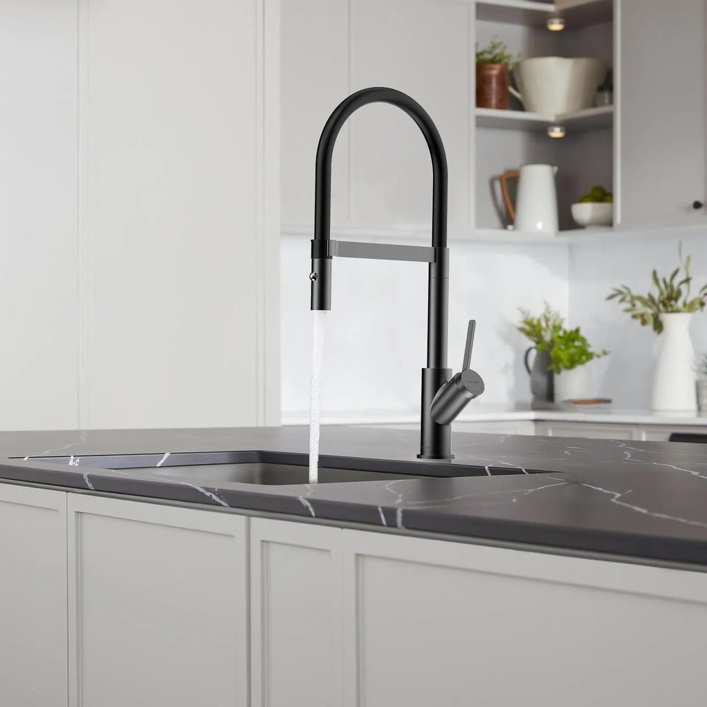 High-Arc Pull-Down Kitchen Faucet – 360° Swivel Spot-Free Finish – KFB1072