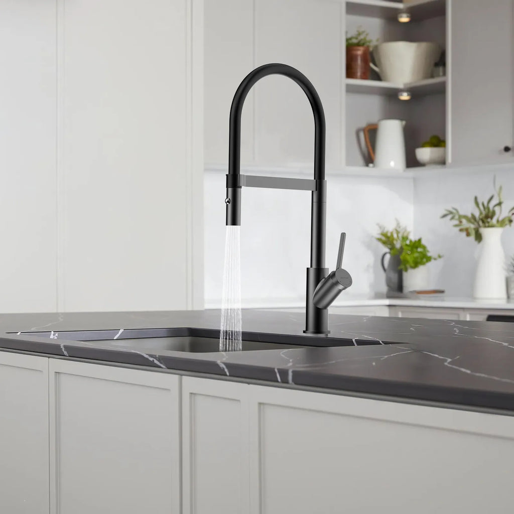 High-Arc Pull-Down Kitchen Faucet – 360° Swivel Spot-Free Finish – KFB1072
