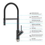 High-Arc Pull-Down Kitchen Faucet – 360° Swivel Spot-Free Finish – KFB1072